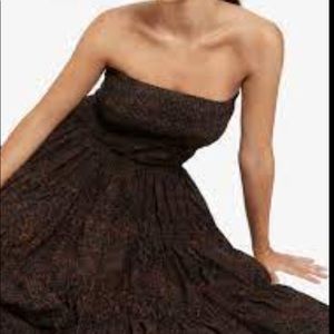 Jets shirred strapless beach dress